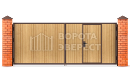 Ворота распашные деревянные 1750×2000 ВЭ-2459